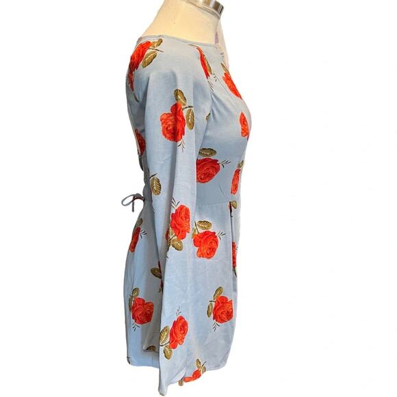 URBAN OUTFITTERS Heaven Floral Lace-Up-Back Romper SIZE S NWT - Picture 4 of 8